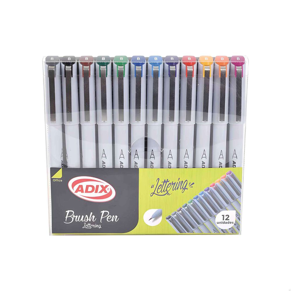 Brush Pen 12 Colores - Adix image number 0.0