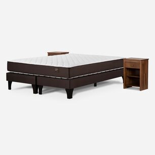 Cama Europea Rosen Ergo T / 2 Plazas / Base Dividida + Velador Ferraras