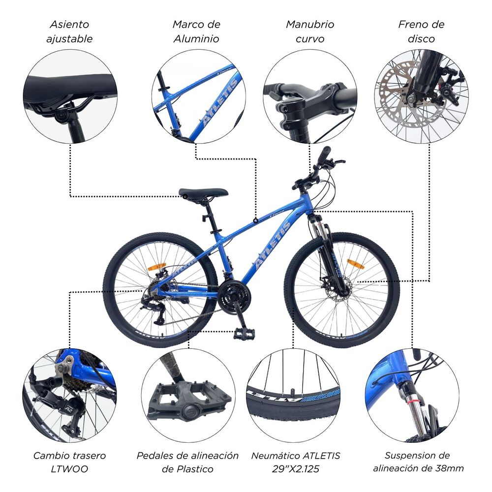 Bicicleta Mountain Bike X Force Aro 26 Azul image number 3.0
