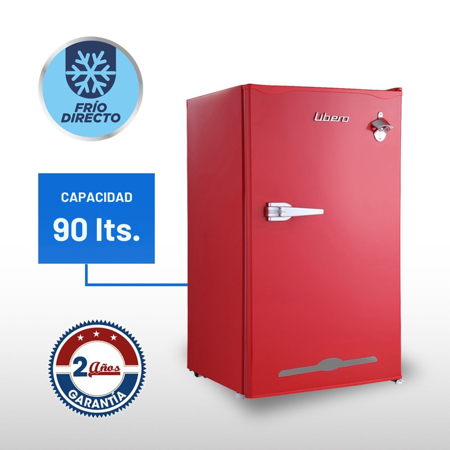 Frigobar Retro 90 Lts Lfb-90r Rojo image number 5.0