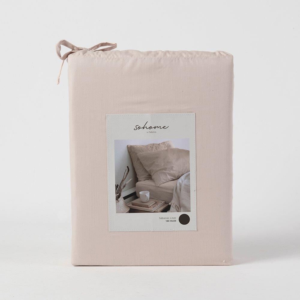 Sabana 180 Hilos Lisas 2 Plaza Rosado image number 2.0