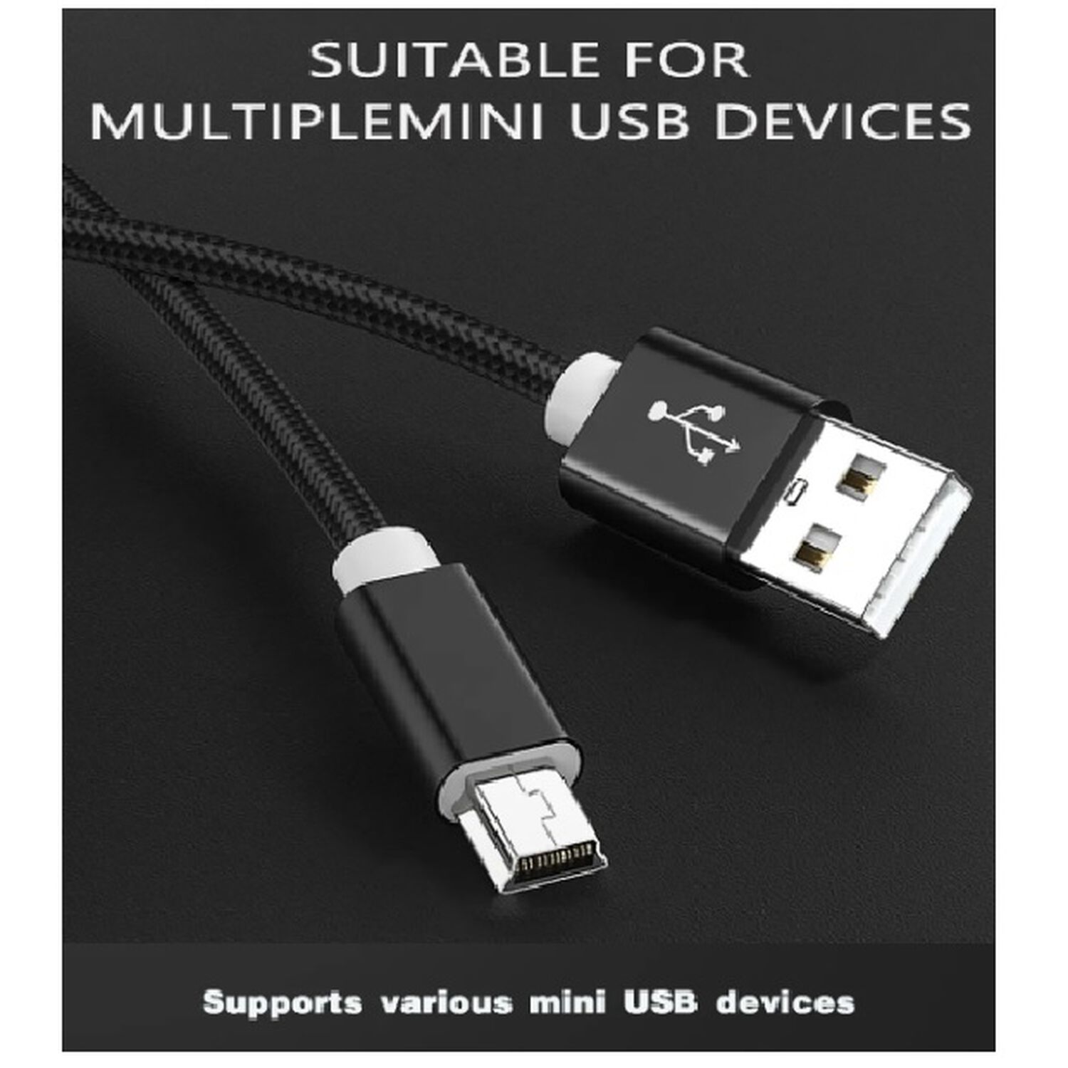 Cable De Carga Y Datos Usb Normal A Usb Mini V3 Transferencia R&aacute;pida Usb 3.0 A Usb Mini image number 2.0