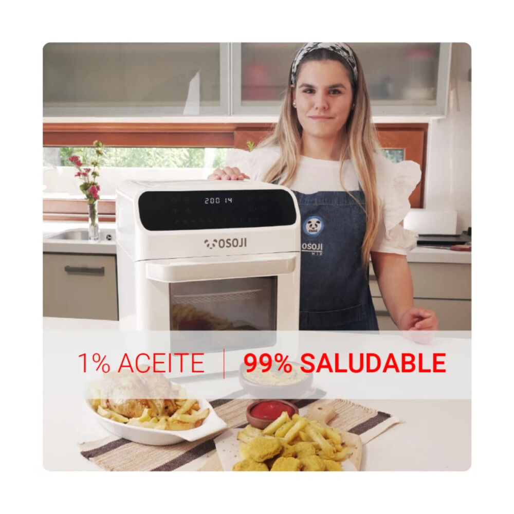 Freidora De Aire Y Horno De Pizza Inteligente Osoji 12 Lts image number 4.0