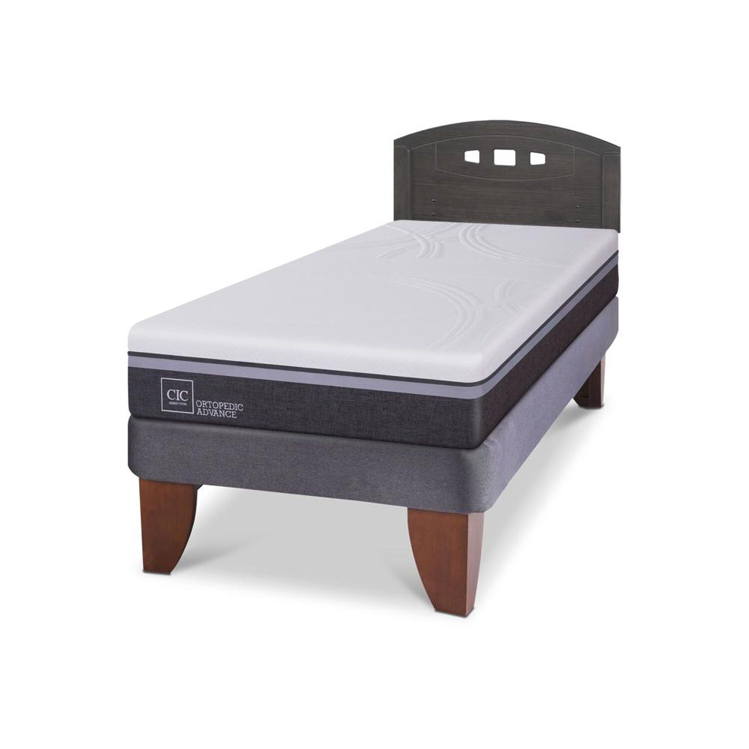Cama Europea Cic Ortopedic Advance / 1.5 Plazas / Base Normal + Respaldo image number 1.0