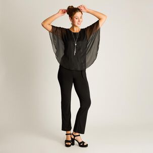 Blusa Tipo Poncho Peto Interior Manga Corta Cuello Redondo Mujer Lorenzo Di Pontti