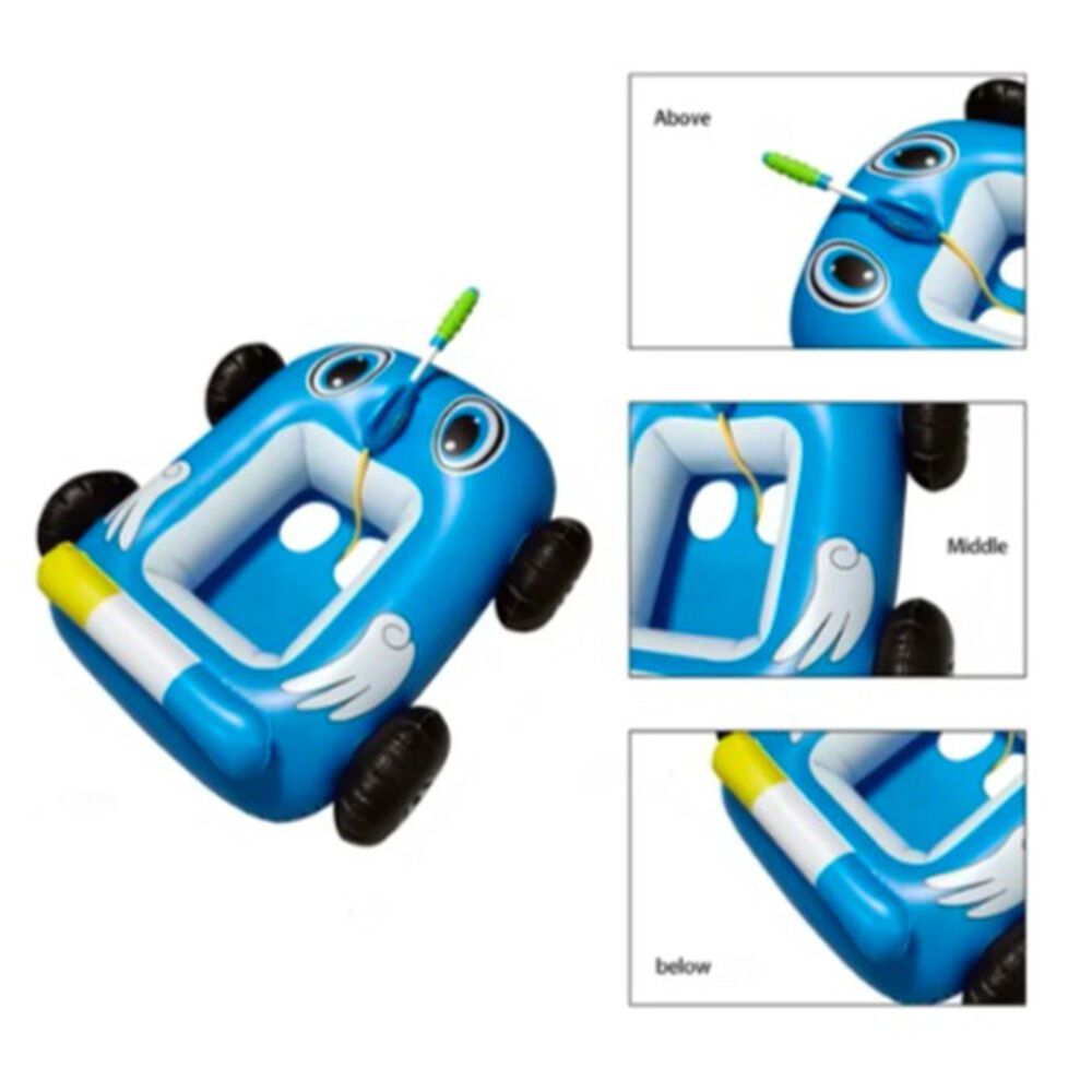 Flotador Autito Inflable Con Pistola Lanza Agua Azul image number 3.0