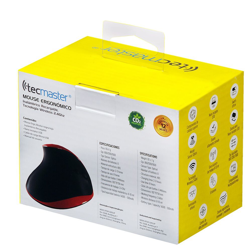 Mouse Ergonómico Vertical Inalámbrico Recargable image number 5.0