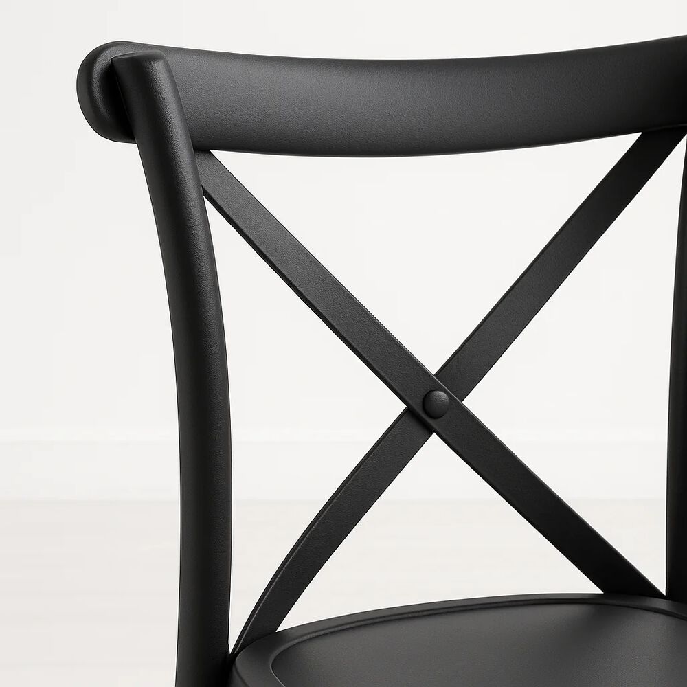 Silla Crossback Danubio De Terraza Exterior O Comedor - Negra image number 5.0
