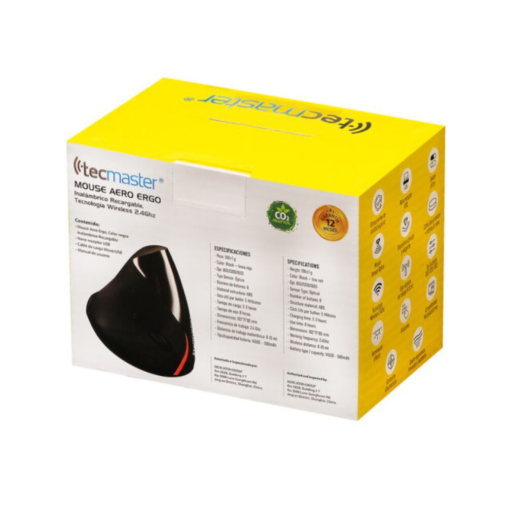 Mouse Ergonómico Inalámbrico Recargable Tecmaster image number 3.0