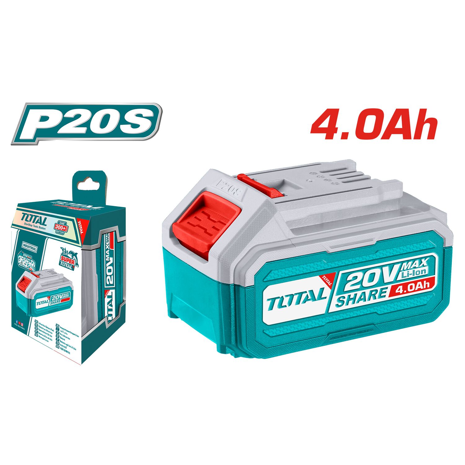 Bater&iacute;a De Litio Ion 20v 4.0ah P20s Total image number 3.0