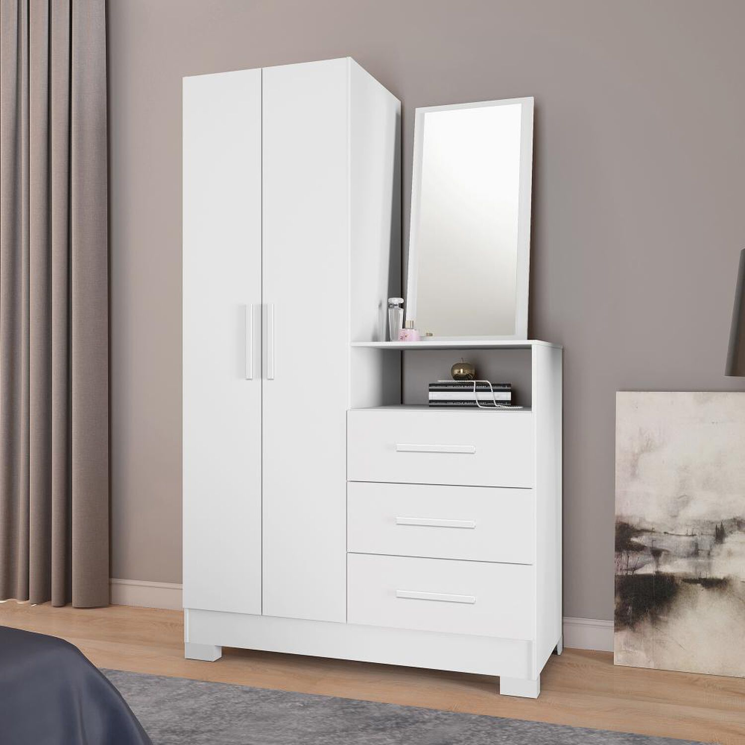 Cl&oacute;set Home Mobili Closet Vania / 2 Puertas / 3 Cajones image number 9.0