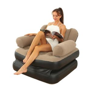 Sillon Puff Sofa Silla Inflable Doble Uso Cama Portable