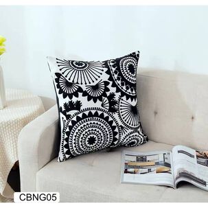 Set De 2 Cojines Bordados Negros - Mandala