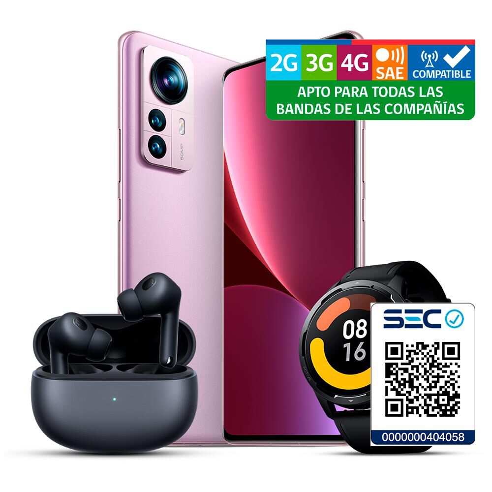Kit Smartphone Xiaomi 12 Pro Morado / 256 Gb / Liberado + Audífonos + Smartwatch image number 11.0