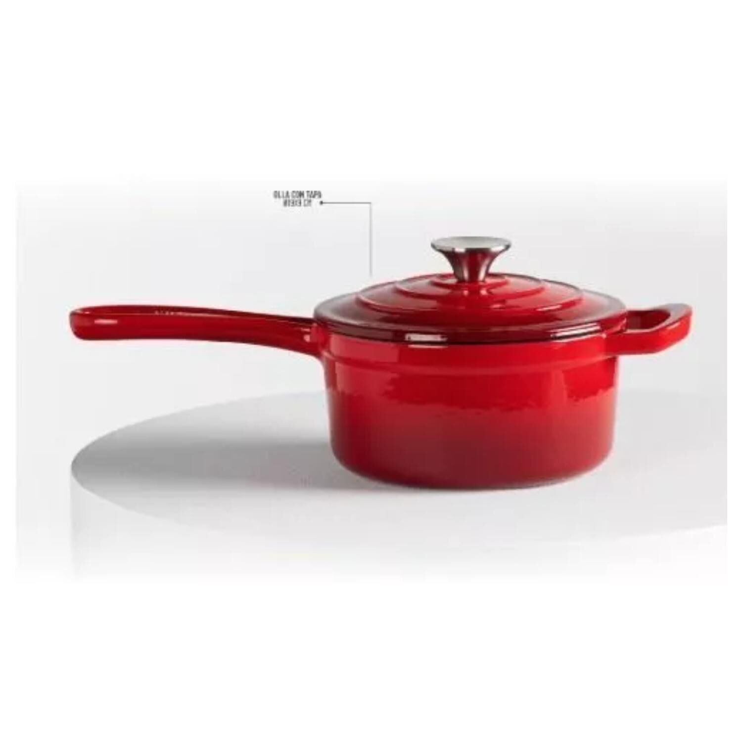 Olla 19cm Hierro Fundido Esmaltado Rojo Th-mca19r Thomas image number 2.0