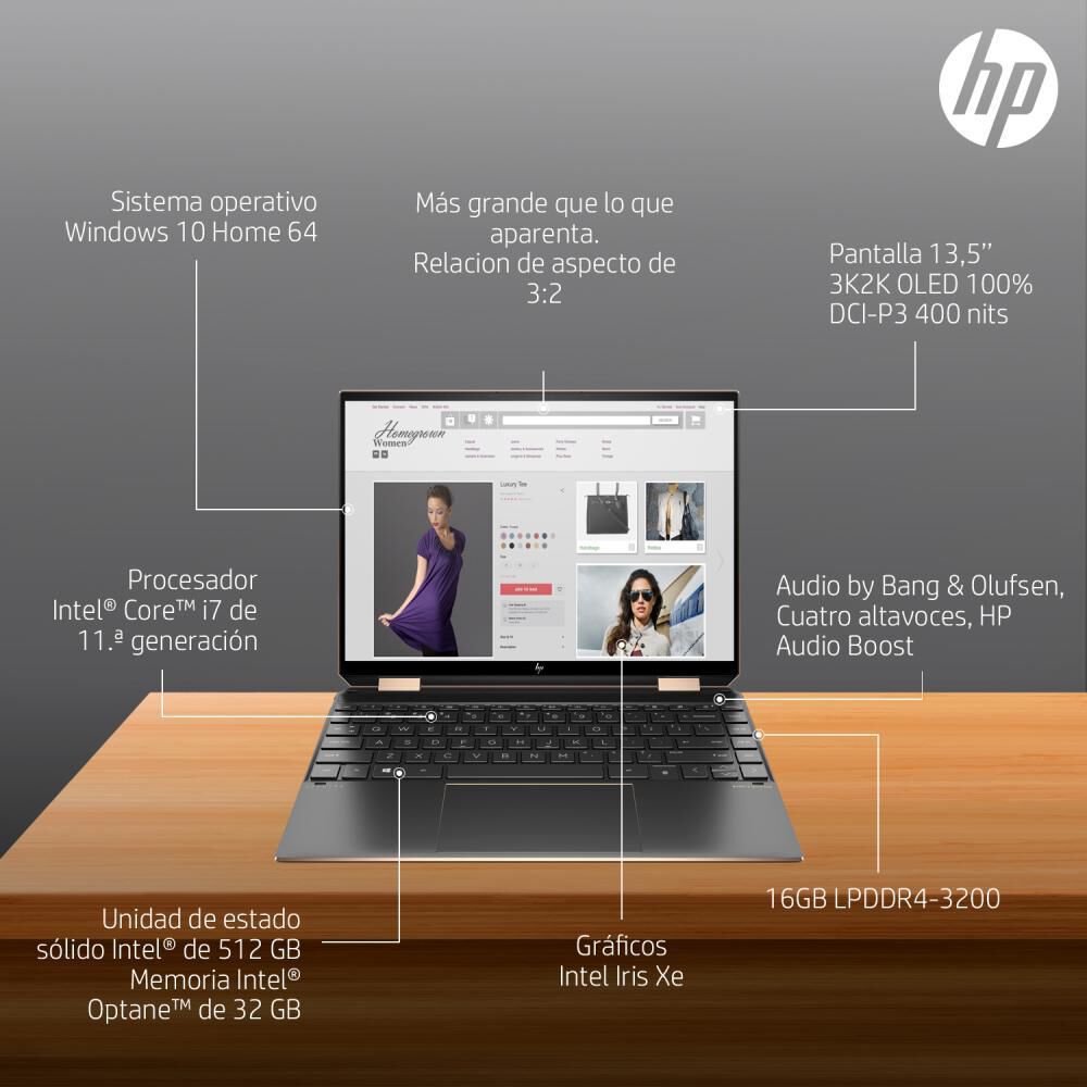 Notebook 13.5" HP Spectre X360 2 en 1 / Intel Core I7 / 16 GB RAM / Intel Iris X / 512 GB SSD image number 7.0