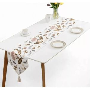 Camino De Mesa Bordado 32x180cm Corredor De Poliester