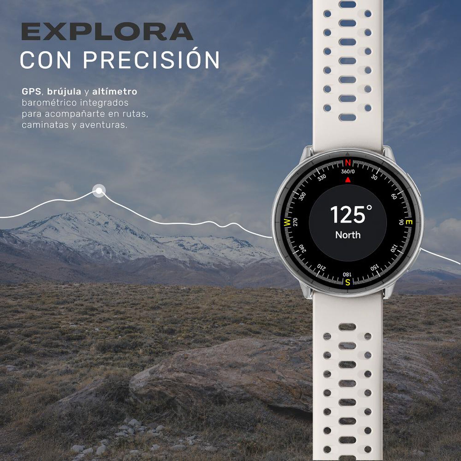 Reloj Smartwatch Gps Shart1 43,5mm Cream Lhotse image number 4.0