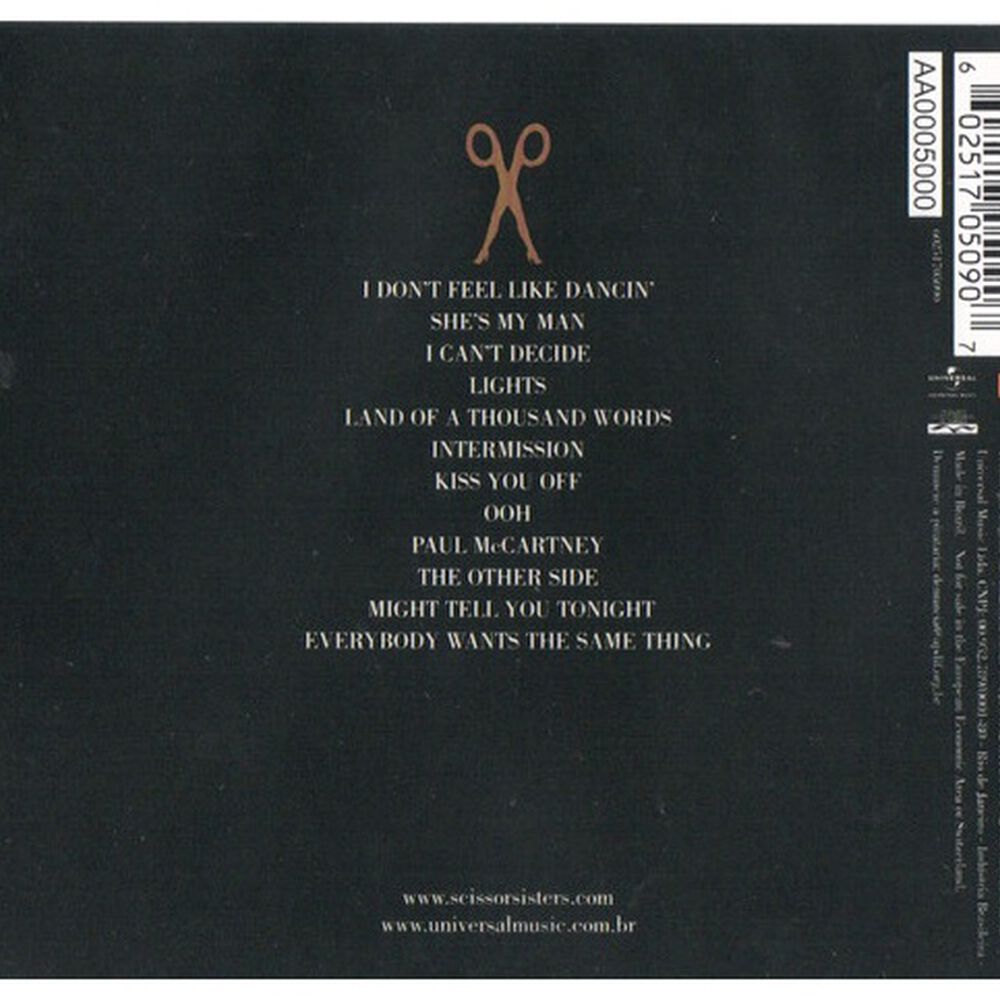 Scissor Sisters - Ta - Dah | Cd image number 1.0