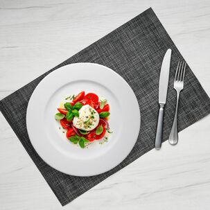 Set De 6 Platos Porcelana Borde Ancho 23 Cm L&iacute;nea Padua