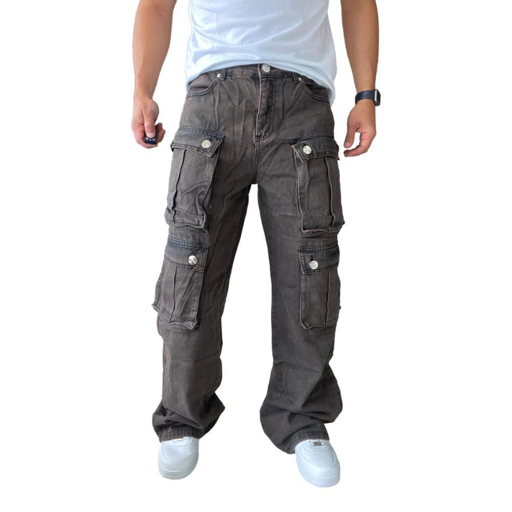 Jeans Di&aacute;bolo Cargo Ancho Wide Leg Hombre image number 8.0