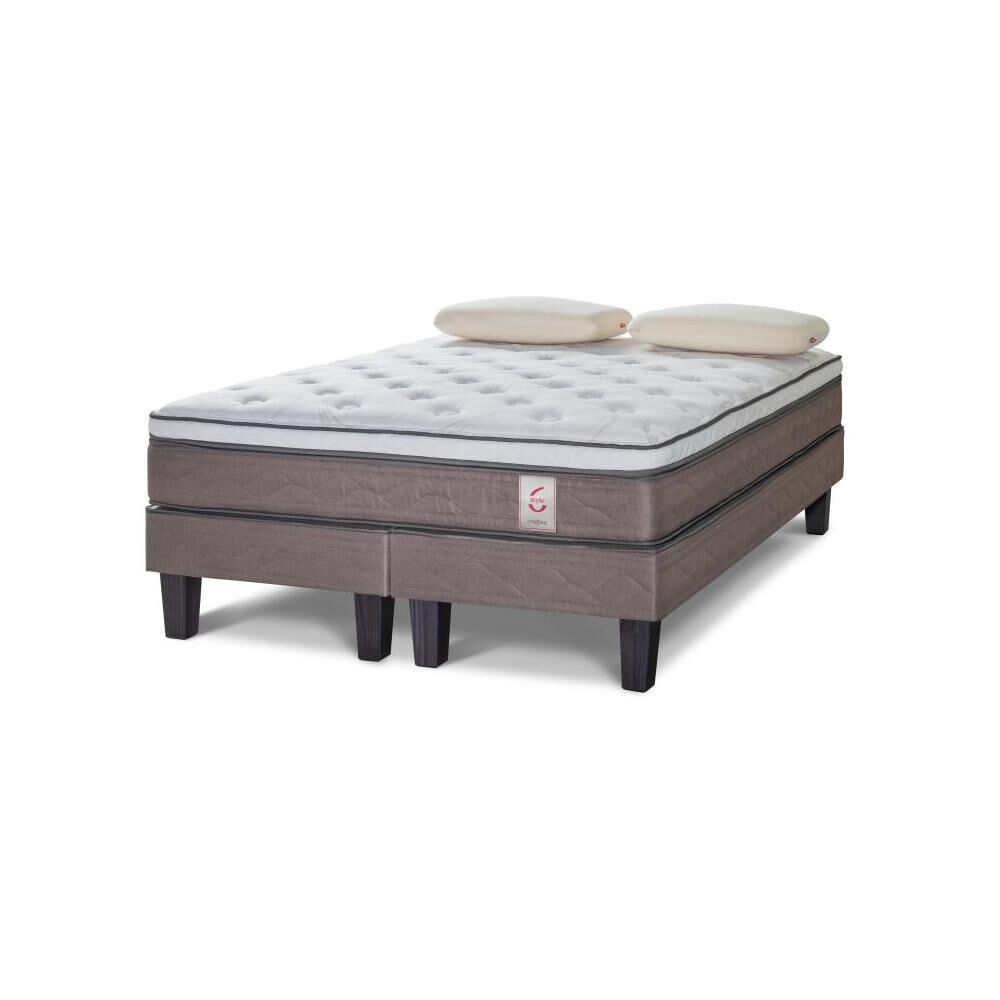 Cama Europea Rosen New Style 6 / 2 Plazas / Base Dividida + Almohadas image number 0.0