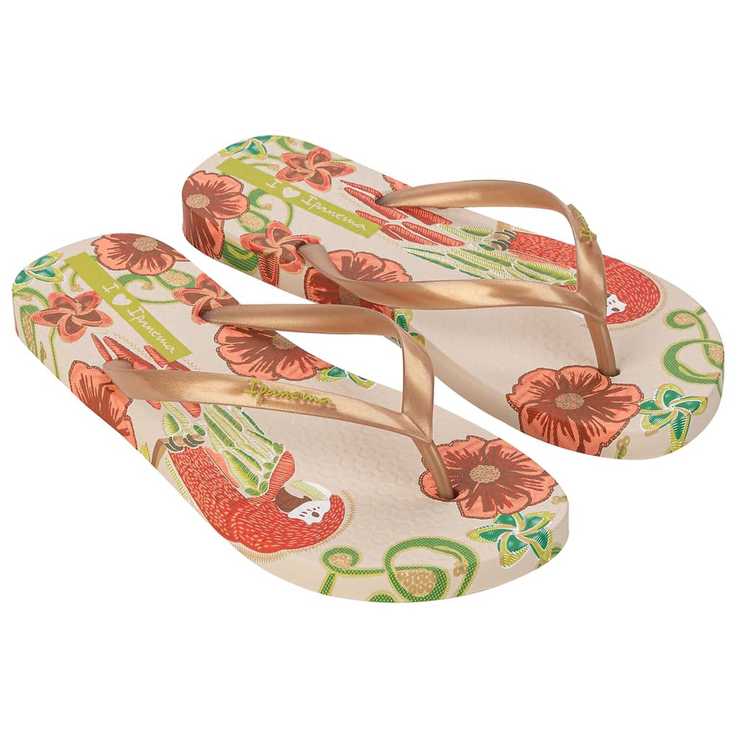 Sandalia Mujer Beige/oro Summer Ipanema image number 1.0