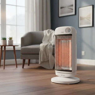 Estufa Fibra De Carbono Oscilante Palson 900w Blanco
