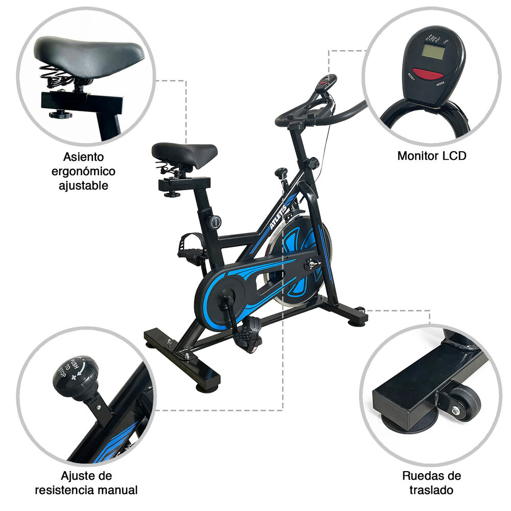 Bicicleta Spinning Racing Fitness Volante 5 Kg Negro image number 3.0