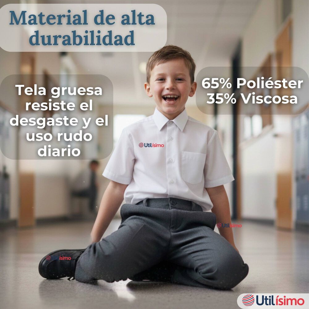 Pantal&oacute;n Escolar Colegio Cl&aacute;sico Gris Ni&ntilde;o Juvenil image number 4.0