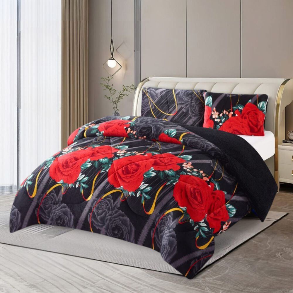 Plumon De Invierno Plush Liso Con Chiporro De 2 Plazas + 2 Fundas Para Almohada Cipi2p-67 image number 0.0