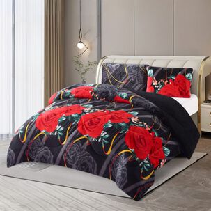 Plumon De Invierno Plush Liso Con Chiporro De 2 Plazas + 2 Fundas Para Almohada Cipi2p-67