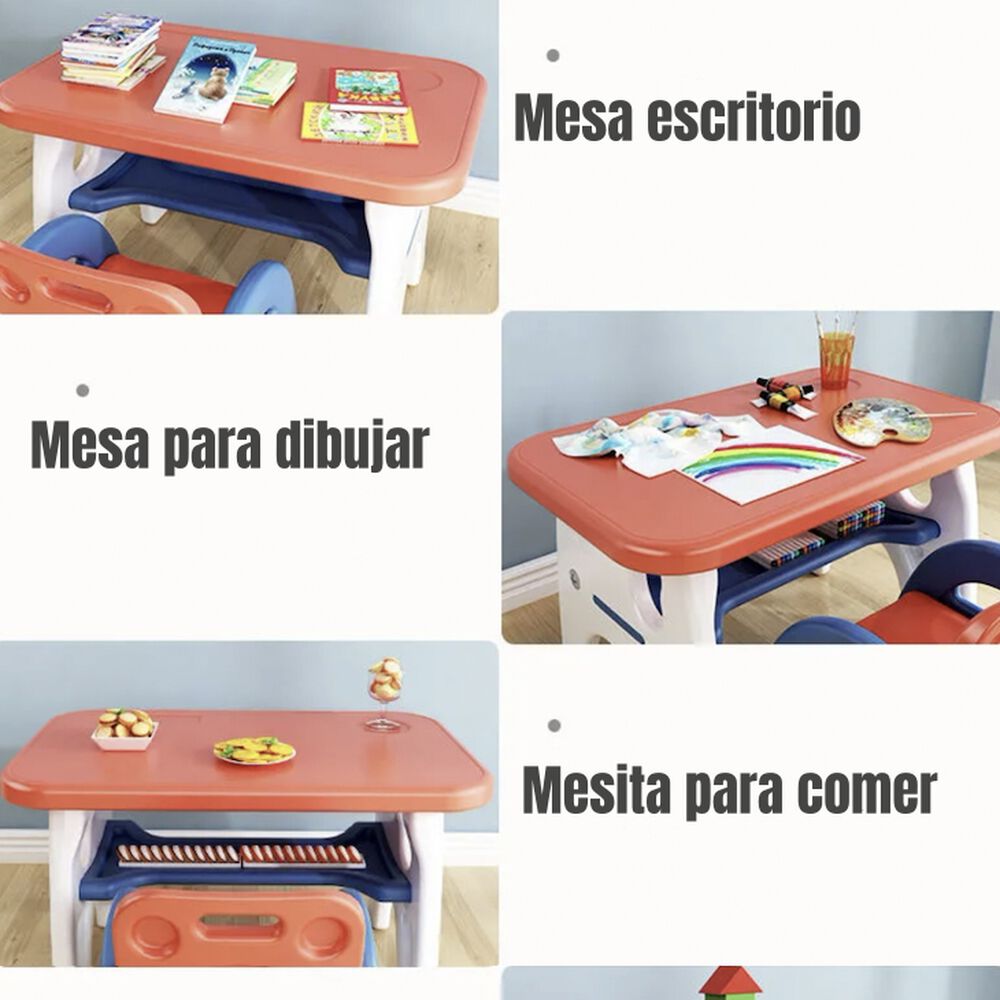 Mesa Con Silla Montessori Para Niños 4 En 1 By Lubabycas image number 2.0
