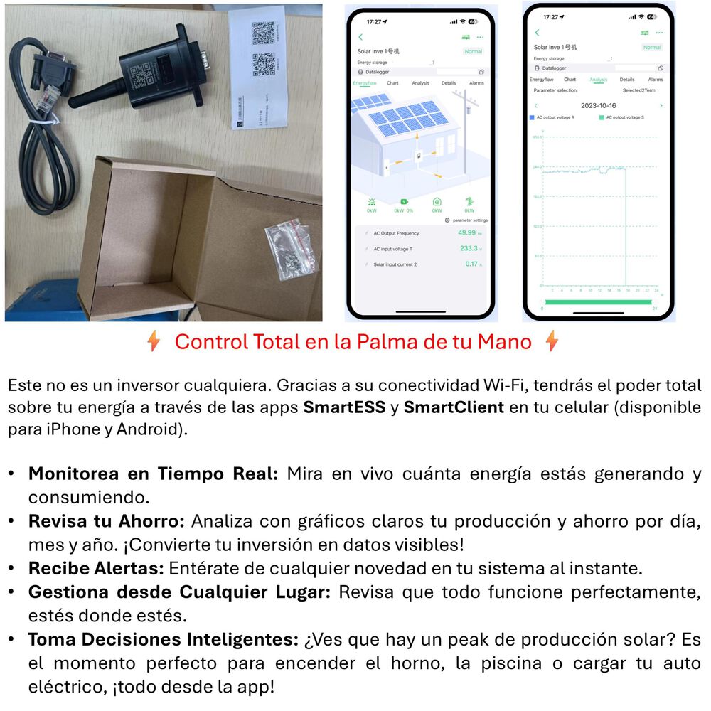 Inversor Solar Con Wifi H&iacute;brido 6200w Potencia M&aacute;xima 12400w image number 4.0