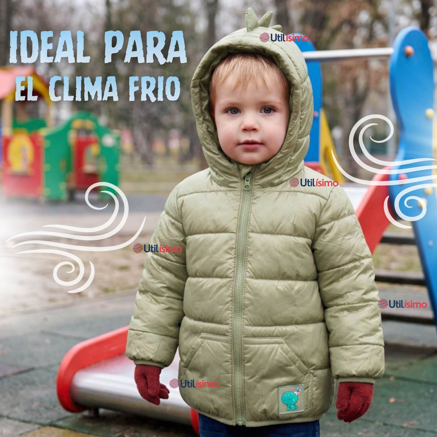 Parka Dinosaurio Con Capucha Manga Larga Ni&ntilde;o Jump Kids image number 6.0