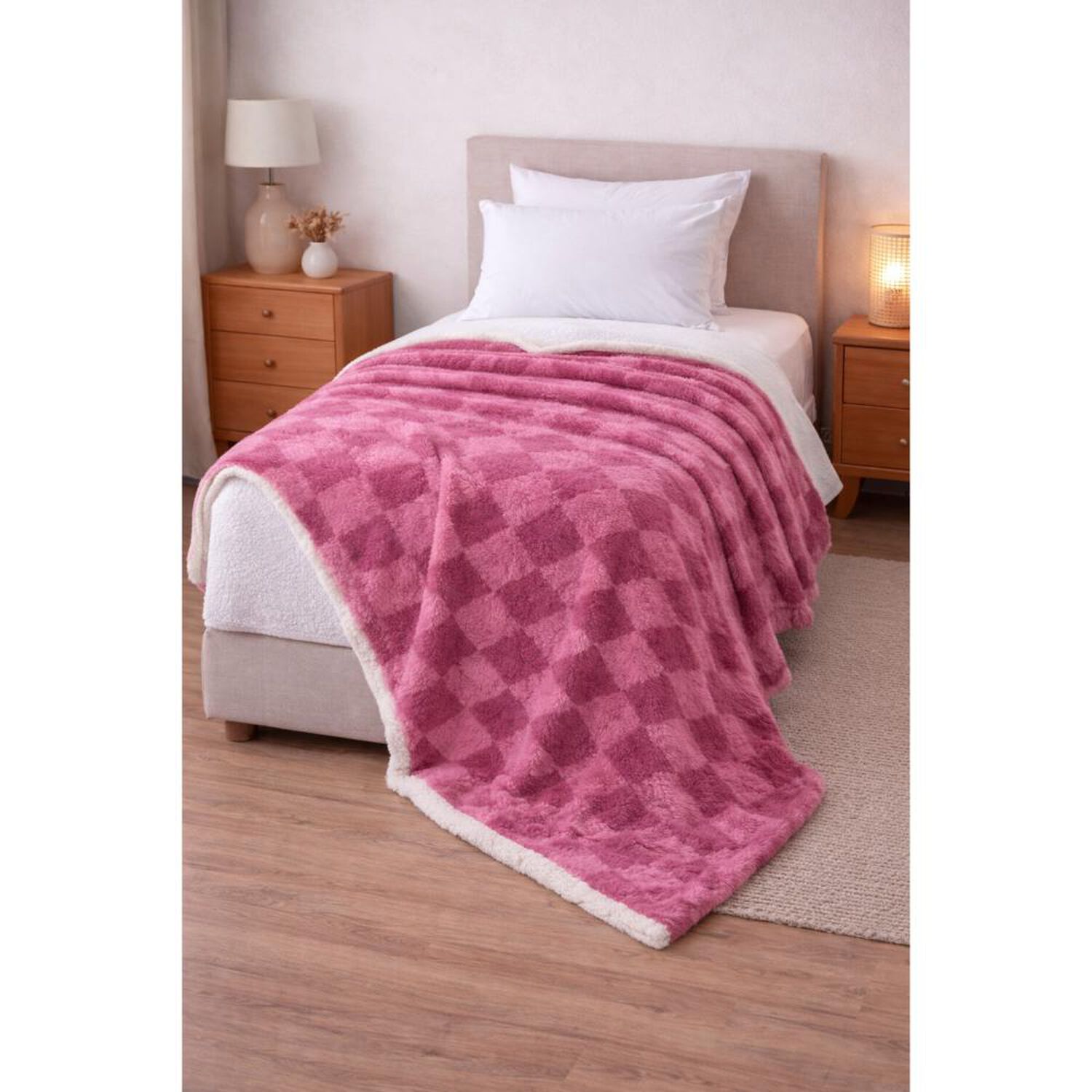 Frazada Sherpa Azhome Jacquard / 1.5 Plazas image number 0.0