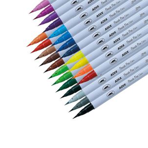 Lapices Brush Pen Adix Caja Con Broche 24 Colores