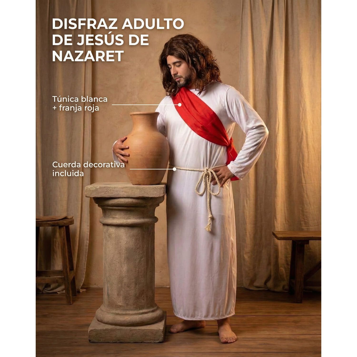 Disfraz Cosplay De Jes&uacute;s De Nazaret Adulto image number 6.0