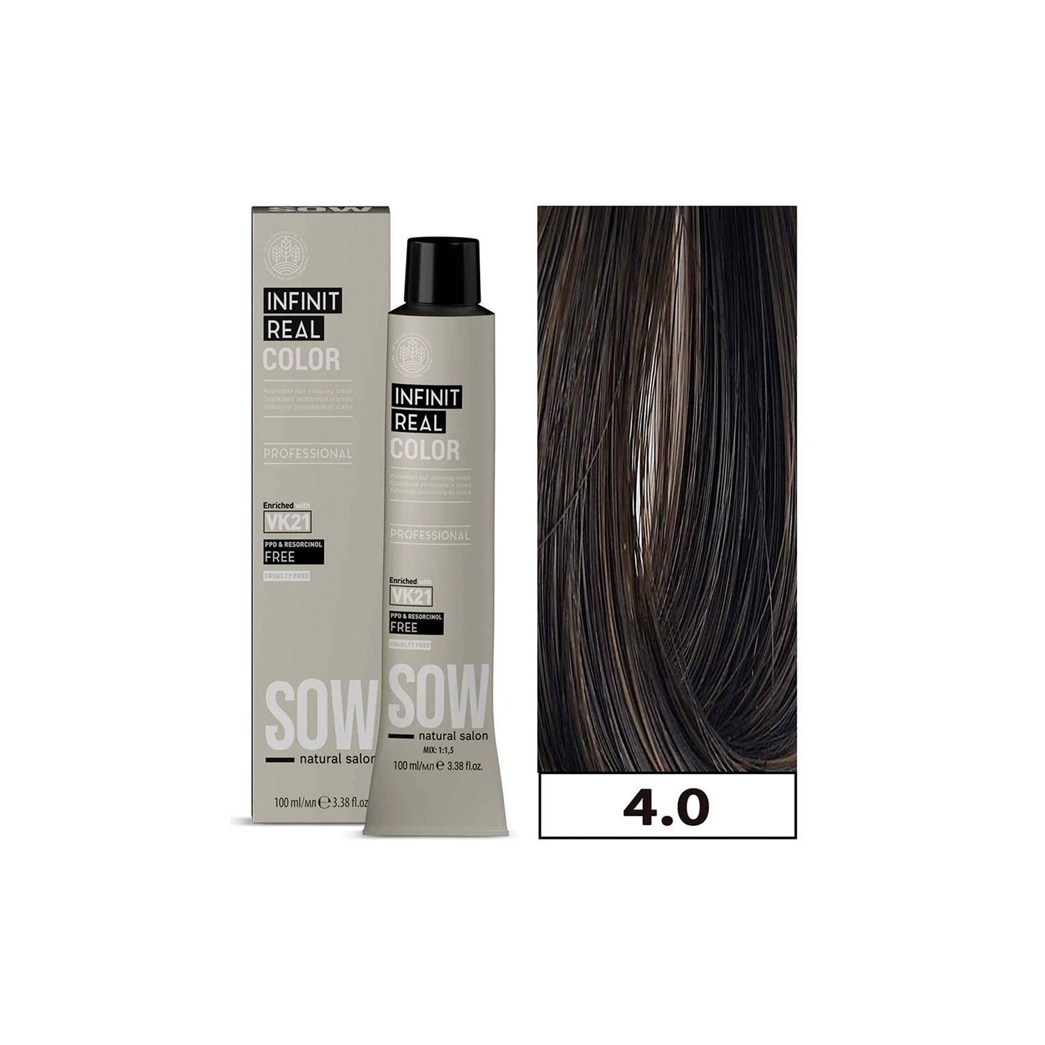 Tintura Sow Vk21 Permanente Sin Amoniaco 100ml + Oxidante image number 0.0