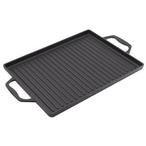 Plancha Parrilla Churrasquera Wayu Con Asas Hierro 44x28 Cm