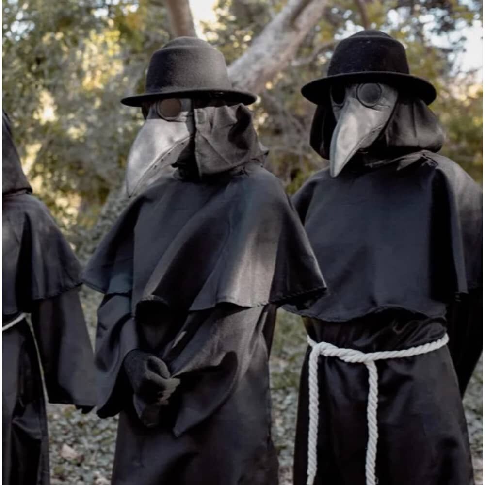 M&aacute;scara Peste Negra Cuero Sint&eacute;tico Cosplay Halloween M&eacute;dico image number 4.0