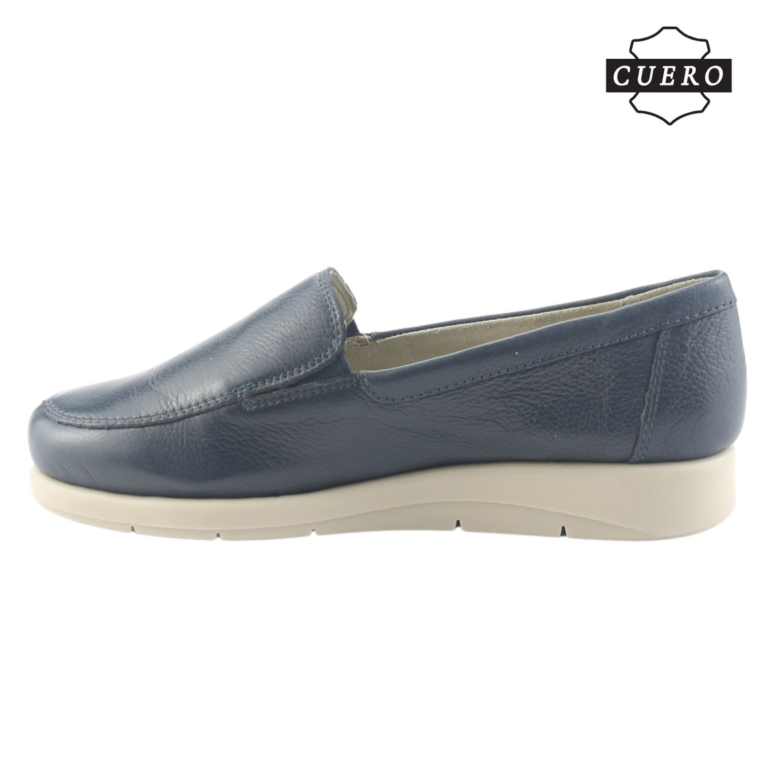 Mocasin De Cuero Chalada Mujer Cira-1 Azul Casual image number 2.0