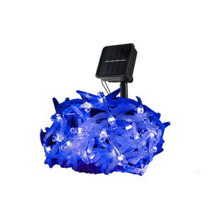 Luces Solares Lib&eacute;lula Guirnalda Exterior Navidad Led Azul