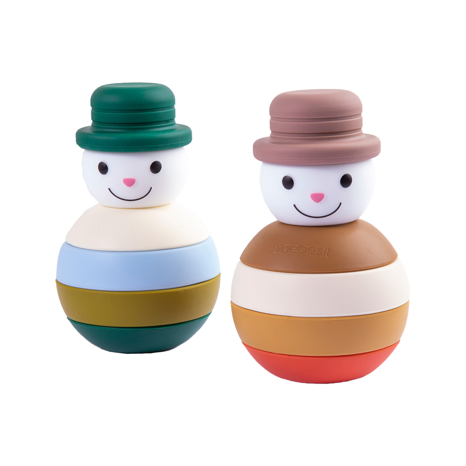 Juguete Mu&ntilde;eco Nieve Montessori Silicona Caf&eacute; image number 4.0