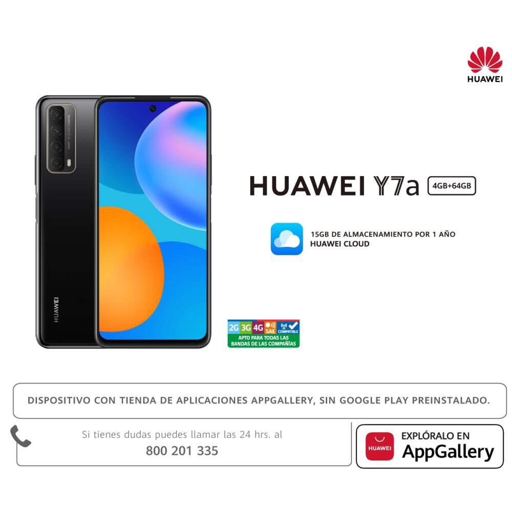 Smartphone Huawei Y7A / 64 GB / Claro image number 9.0