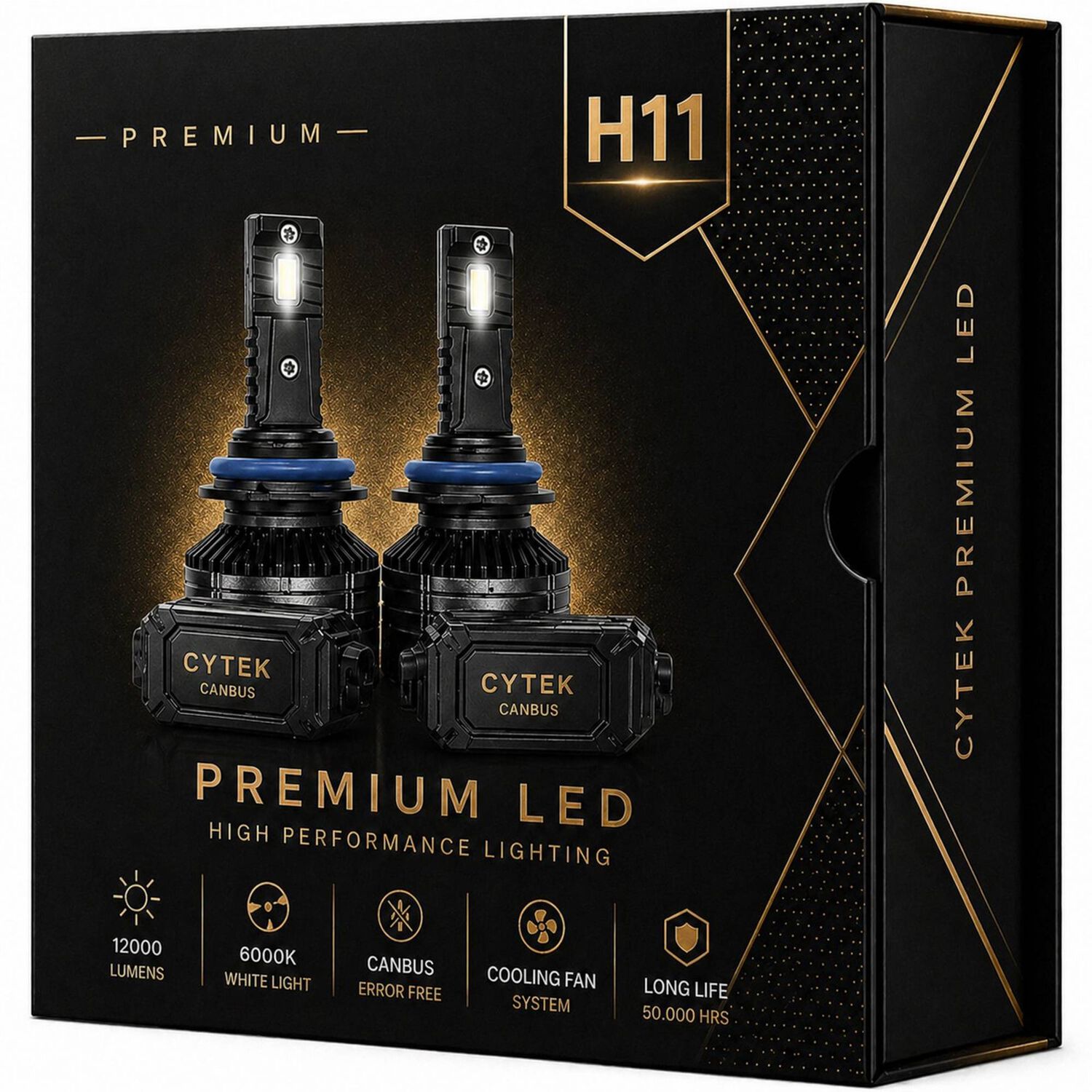 Kit De Luces Turbo Led H11 Canbus 65w Premium Ligth 12000lm image number 0.0