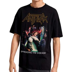 Polera Estampada Anthrax Spreading The Disease