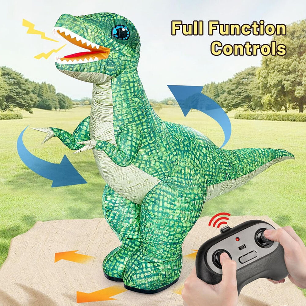 Dinosaurio Infable 90 Cm Grande Con Control Remoto image number 3.0