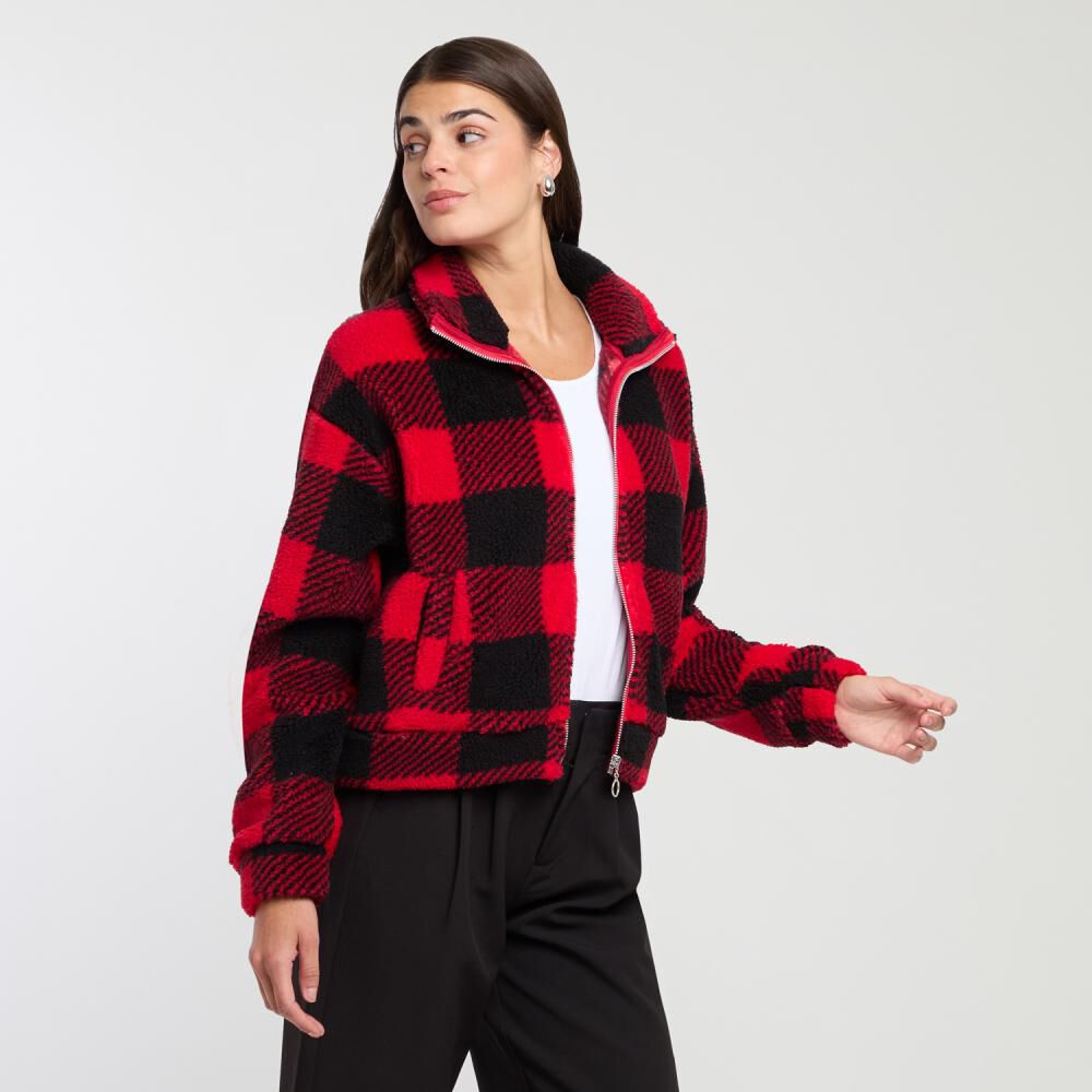 Poler&oacute;n Chiporro Estampado Regular Cuello Alto Mujer Rolly Go image number 2.0