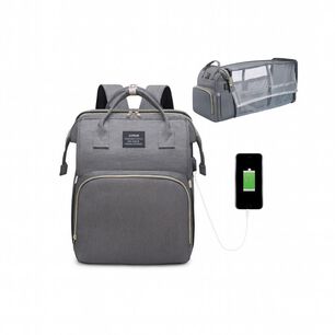 Mochila 3 En 1 Pa&ntilde;alera Cuna Y Mudador Port&aacute;til Para Beb&eacute;s